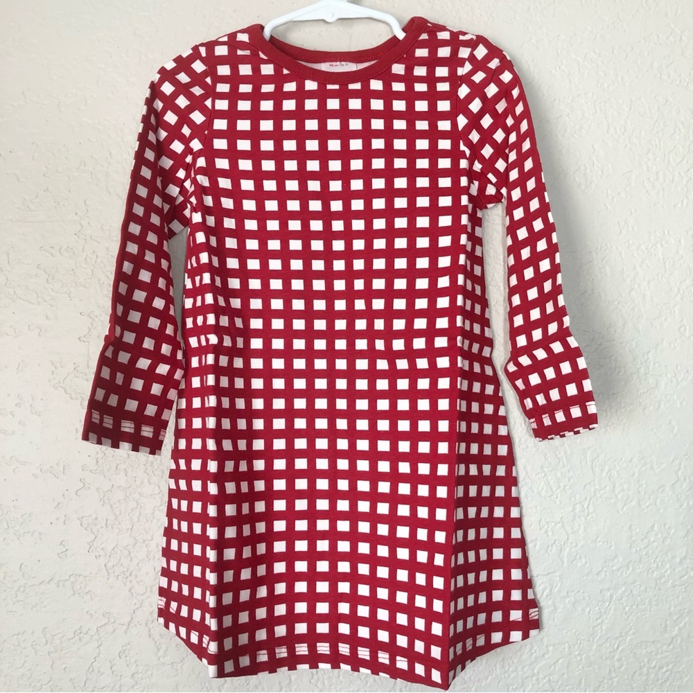 NEW Hanna Andersson Holiday Red White A-Line Dress Size 3T